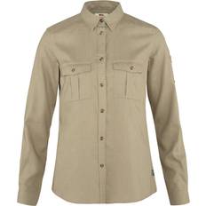 Fjällräven Dam Skjortor Fjällräven Övik Travel Shirt LS Women Sand Stone-195