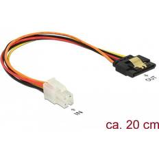DeLock Elkablar DeLock Cable P4 male > SATA 15 pin 20 cm