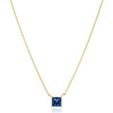 Blå Halsband Sif Jakobs Ellera Quadrato Pendant Necklace - Gold/Blue