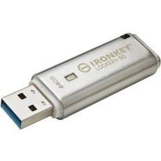 Kingston 64 GB - Memory Stick PRO-HG Duo - USB Type-A USB-minnen Kingston IronKey Locker+ 50 64GB