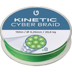 Kinetic Fiskelinor Kinetic 8 Braid 150m Fluo Green 0,16mm/12,0kg