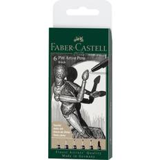 Faber-Castell Penselpennor Faber-Castell PITT Artist 6-pack Black