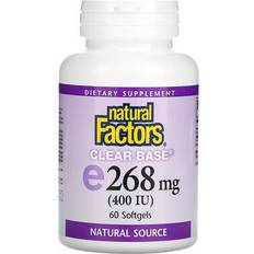 Natural Factors Clear Base E 400 IU 60 Softgels 60 pcs