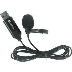Kondensator - Myggmikrofon Mikrofoner Sandberg Streamer USB Clip Microphone