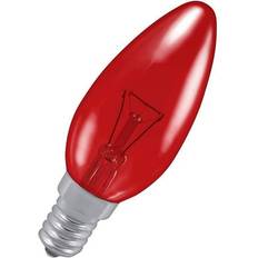 E14 - Röda Glödlampor Crompton Fireglow Candle 40W Red SES-E14