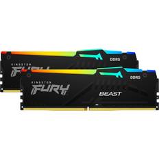 Kingston DDR5 RAM minnen Kingston Fury Beast RGB Black DDR5 5200MHz 32GB (KF552C36BBEAK2-32)