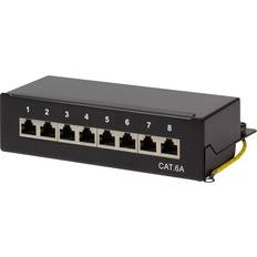 LogiLink NP0018B, 10 Gigabit Ethernet, 10000 Mbit/s, Cat6a, S/UTP (STP) Svart, Stål