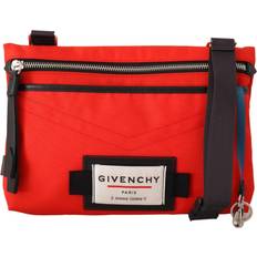 Givenchy Axelremsväskor Givenchy Red Polyamide Downtown Flat Crossbody Bag