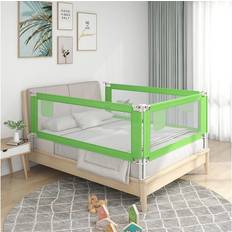 vidaXL Sängskena barn grön 150x25 tyg - Grön
