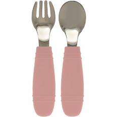 Silikon Barnbestick Tiny Tot Spoon & Fork 2-Pieces