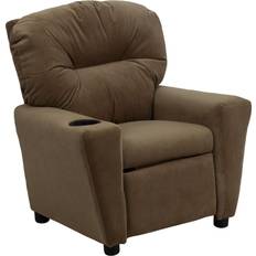 Röda Fåtöljer Barnrum Flash Furniture Kids Chandler Contemporary Microfiber Recliner with Cup Holder