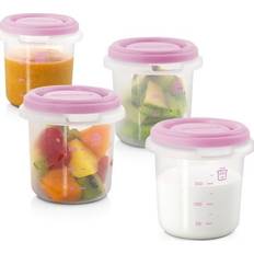 Miniland Baby Barn- & Babytillbehör Miniland Baby Hermetic pink food container 4x250ml
