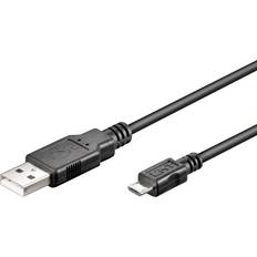 Båda kontakterna - USB A-USB Micro-B - USB-kabel Kablar Goobay USB A-USB Micro B 5m