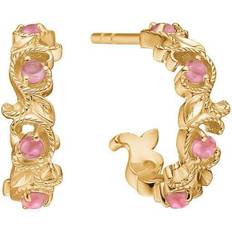 Mads Z Vintage Blooming Earrings - Gold/Pink