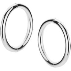 Spirit Icons Imagine Hoop Earrings - White Gold