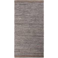 Rug Solid Leather Rug Brun 65x135cm