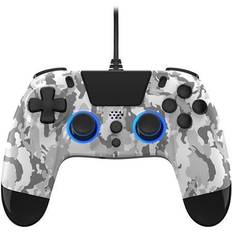 Gioteck Spelkontroller Gioteck PS4 VX-4 WIRED CONTROLLER WITH AUDIO JACK LED WHITE CAMO Gamepad Sony Playstation 4