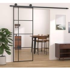 vidaXL Sliding Door ESG Glass Sliding Door Clear Glass (x)