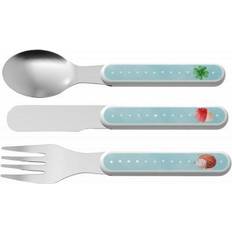 Blåa - Stål Barnbestick Haba Hedgehog Cutlery Set