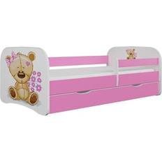 Furniturebox Kocot Kids Barnsäng - Babydreams Rosa Bear With Flowers