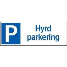 Skylt Hyrd Parkering 35-7124 297X105Mm