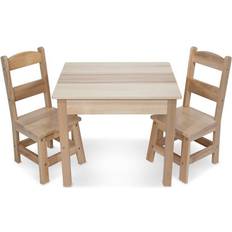 Melissa & Doug and Wooden Table and Chairs Natural