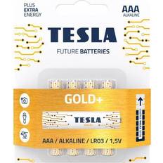Tesla Gold Alkaliskt batteri AAA (LR03, mikro pennbatteri, blister) 4 st