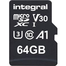 Integral 64 GB Minneskort Integral UltimaPro microSDXC Class 10 UHS-I U3 V30 A1 100/70MB/s 64GB