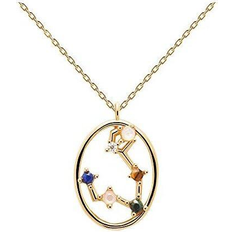 Blå Halsband Sagittarius Necklace - Gold/Multicoloured