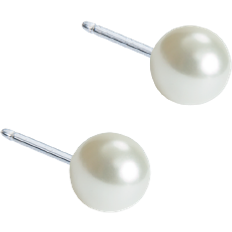 Blomdahl Natural Earrings - Silver/Pearl