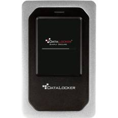 DataLocker DL4 FE 2 TB USB-C/-A-hårddisk med AES-256-bitars hårdvarukryptering, färgskärm och FIPS 140-2 nivå 3-certifiering, DSGVO-kompatibel, DL4-2TB-FE