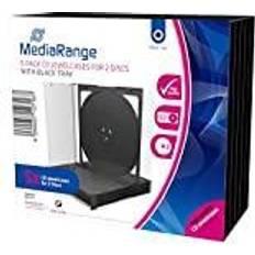 MediaRange BOX31-2 -tomt fodral (för 1 disk, 10,4 mm, 5-pack) transparent bricka