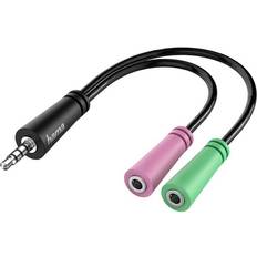 Kabeladaptrar - Rosa Kablar Hama Adapter Audio 3.5 0.15m