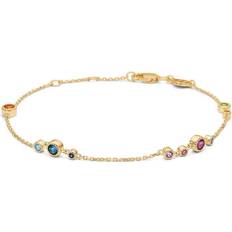 Turmalin Armband Mads Z Luxury Rainbow Bracelet - Gold/Multicolour