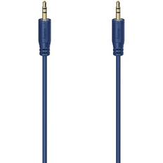 3.5mm kablar - Blåa Hama Ljudkabel Flexi-Slim 3,5mm-3,5mm