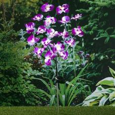 HI Soldriven LED-trädgårdslampa orkidé Markbelysning