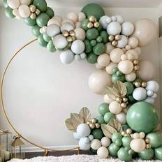 Sage Green Balloon Garland Arch Kit 154pcs Avocado Green Balloon with Blush Balloons Gold Balloons and Macaron Gray Balloons for Wedding Birthday Party Baby Shower Party Background Decoration