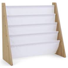 Humble Crew Journey Collection Natural White 4-Pocket Storage Book Rack