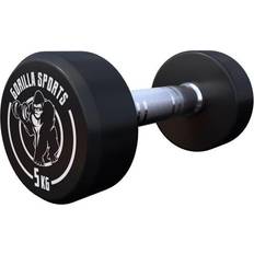 5 kg - Hantelset Hantlar Gorilla Sports GS Rubber Dumbbells 5kg