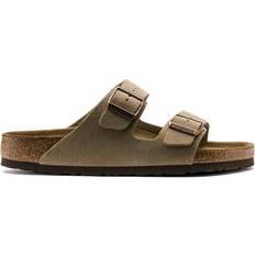 Bruna - Dam Skor Birkenstock Arizona Soft Footbed Suede Leather - Taupe