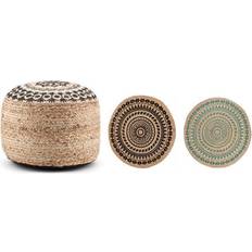 Dkd Home Decor Puf Jute Sittpuff 40cm 2st