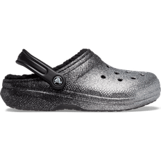 Silver - Unisex Tofflor & Sandaler Crocs Classic Glitter Lined - Black/Silver