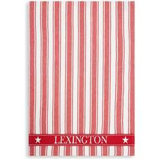Lexington Icons Twill Waffle Striped Kökshandduk Vit, Röd (70x50cm)