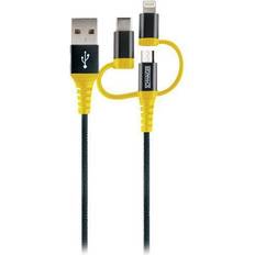 Schwaiger USB-kabel Kablar Schwaiger USB-kabel USB hane B, Lightning, USB-C hane 1.2
