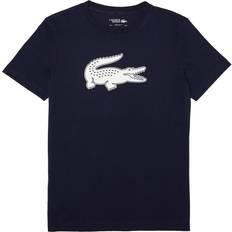 Lacoste T-shirts Lacoste Sport 3D Print Crocodile Breathable Jersey T-shirt - Navy Blue/White