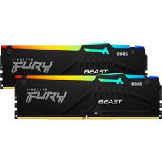 16 GB - 6000 MHz - DDR5 RAM minnen Kingston Fury Beast RGB Black DDR5 6000MHz 2x8GB ECC (KF560C36BBEAK2-16)