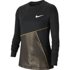 Nike Sweatshirts Barnkläder Nike Girl's Pro Warm Training Top - Black/White