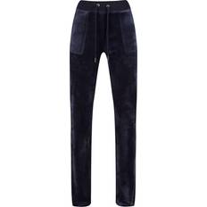 12 - Dam Byxor Juicy Couture Classic Velour Del Ray Pant - Night Sky