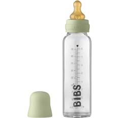 Blåa - Glas Nappflaskor & Servering Bibs Baby Glass Bottle Complete Set 225ml