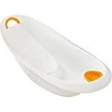 Keeeper kids baby bath "natalia winnie" with plug, white shapely baby bath with soft handle, removable 1 piece (3007710008400)